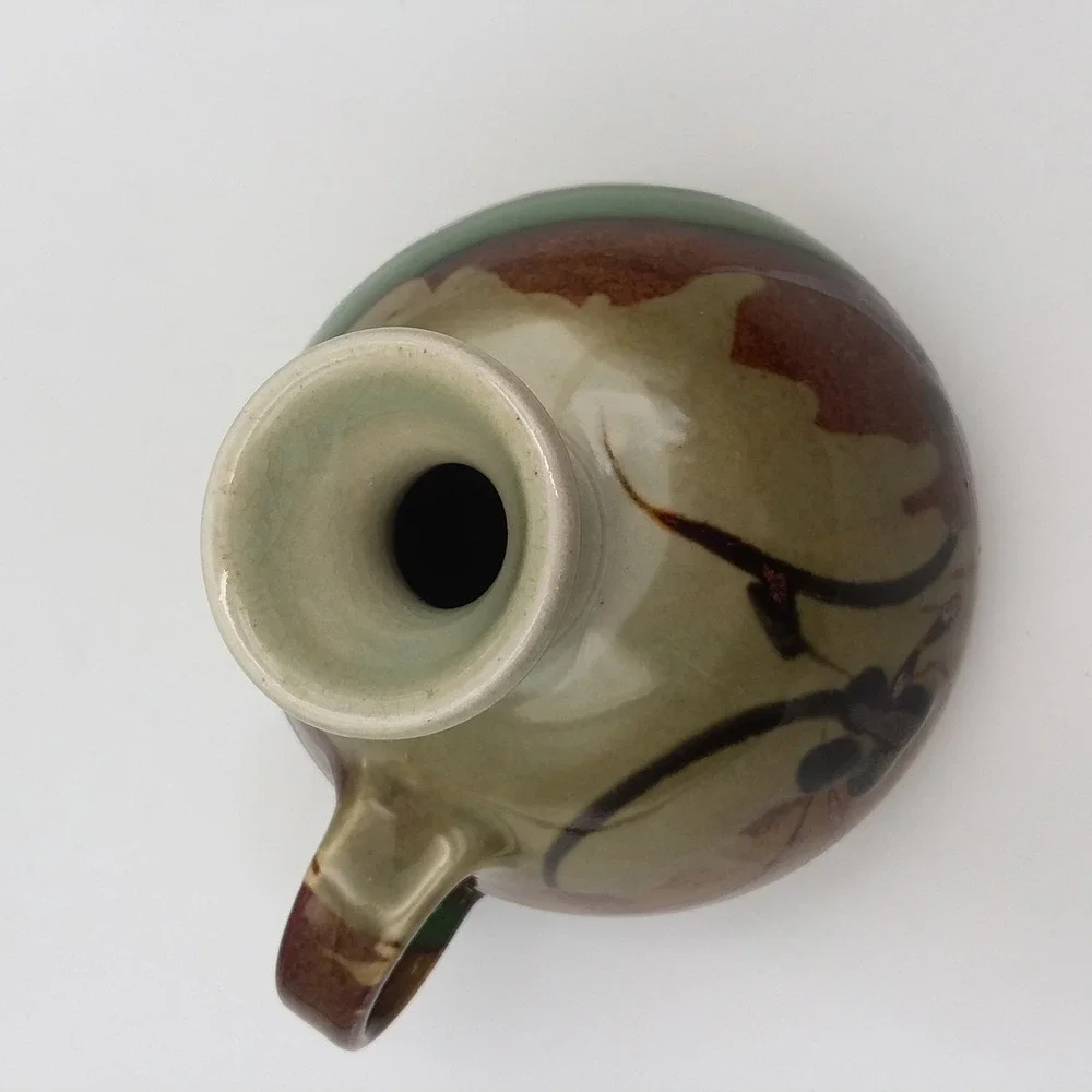 Mc‎ Laughlin Studio Art Pottery Vase Bud Floral Design Earth Tone Colors 5